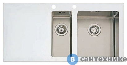 картинка Кухонная мойка IMENZA Charisma 1/2 1B 1D (100X52) белая левая (IV1511510E)