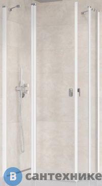 картинка Душевое ограждение Ravak Chrome CRV2-100 белый Transparent (1QVA0100Z1)