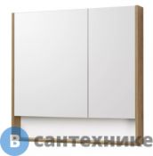 Зеркальный шкаф Акватон Сканди 85 Белый/Дуб Рустикальный (1A252302SDZ90)