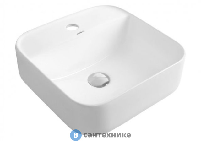 Раковина Aquanet CITY-2 керамическая накладная 390*390*140 (211281)
