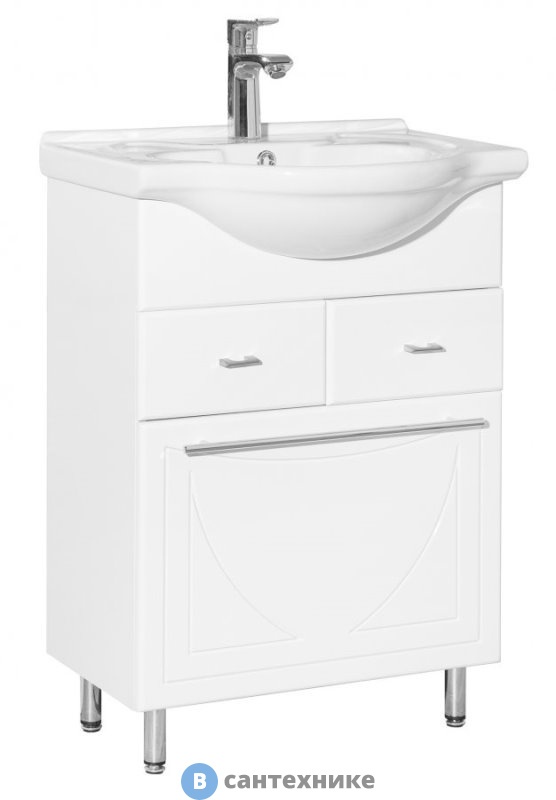 Тумба под раковину Style line Лана 60 (2 ящ.) корзина (4650134472479)