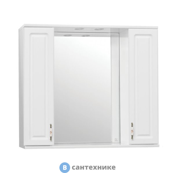 Зеркальный шкаф Style line Олеандр-2 900/С белый (4650134470857)