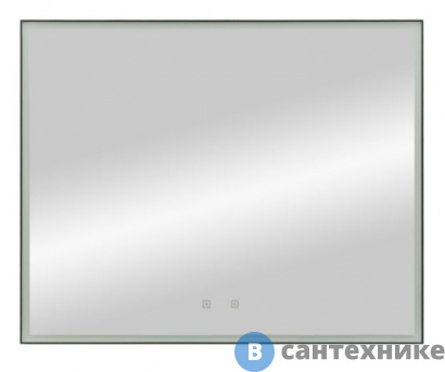 картинка Зеркало с подсветкой Art & MAX Arezzo 1000x800 тёплый/холодный свет AM-Are-1000-800-DS-FC-H-Nero