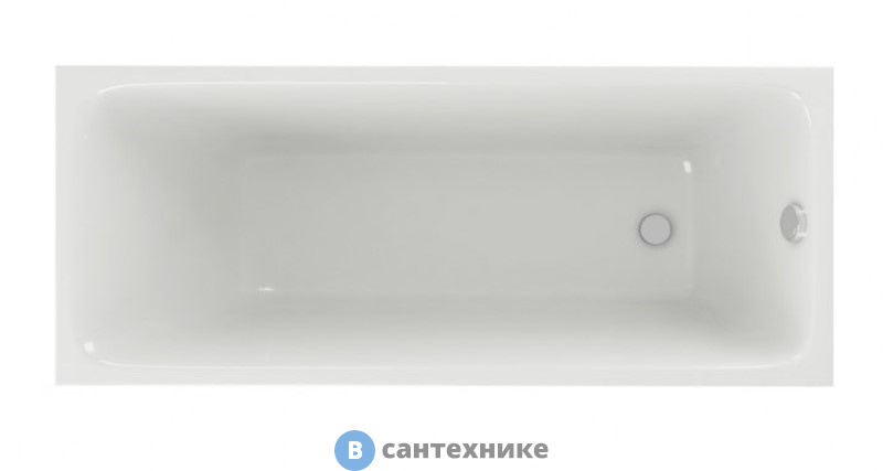 Ванна акриловая AZARIO BELLA 160*70 см прямоугольная (AV.0020160), без каркаса и сифона