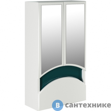 картинка Шкаф Mixline РАДУГА 46 навесной зеркальный, зеленый (522474)