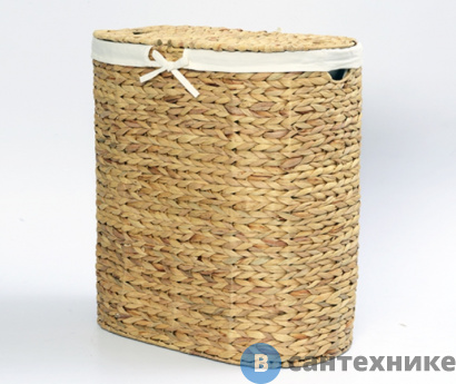 картинка Плетеная корзина WasserKRAFT Dill WB-610-L для белья с крышкой