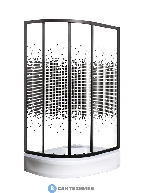 Душевое ограждение МОНОМАХ ДУ 90/70/180 МЗ BL L/R без поддона (10000008623)