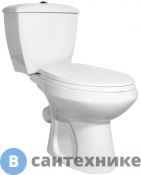 Унитаз-компакт Оскольская керамика Элисса белый У Стандарт (моно), боковой подвод, сиденье полипропилен (43301130302)