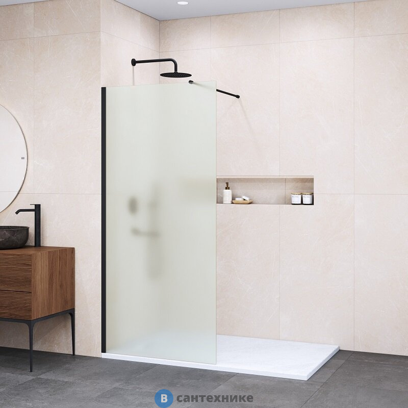 Душевая перегородка RGW WA-002B 120*195 чёрный/ матовое (35100212-24)