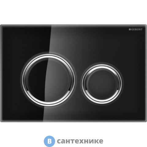 Клавиша смыва Geberit SIGMA21 115.884.SJ.1 двойной смыв (черные, глянцевый хром)