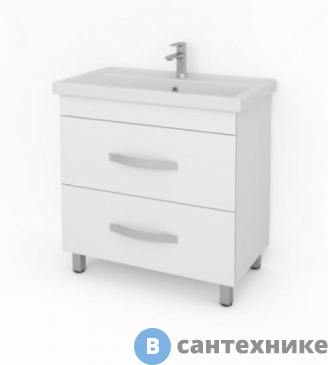 картинка Тумба под раковину Какса-а ХИЛТОН 80 напольная 2 ящика (под ум. Фостер-80)