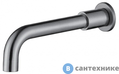 картинка Излив BelBagno BB-SFR-IN для ванны, раковины с аэратором, круглое сечение, нержавеющая сталь, сатин