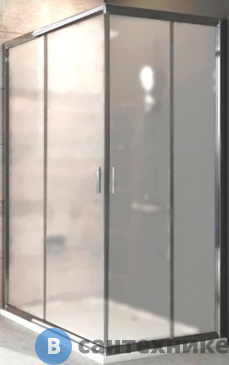 картинка Душевое ограждение Ravak Blix BLRV2K-100 белый + стекло Грапе (1XVA0100ZG)