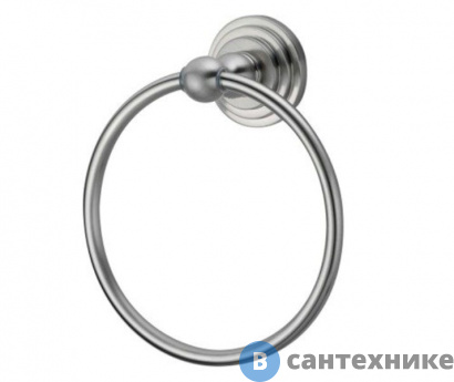 картинка Держатель полотенец WasserKRAFT Ammer K-7060 кольцо металл, покрытие "матовый хром"