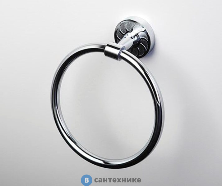 Держатель полотенец кольцо WasserKRAFT Isen K-4060 металл, хромоникелевое покрытие