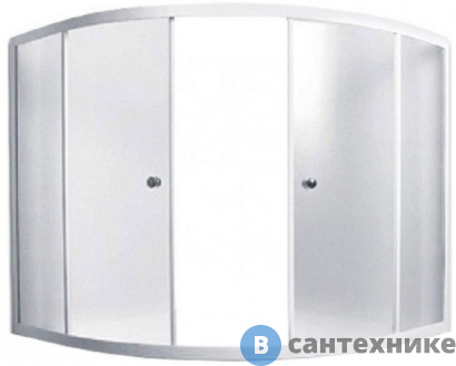 картинка Шторка 1MarKa для ванны Afrodita/Palermo/Ibiza 150х150х140 MW (бел) (08044)