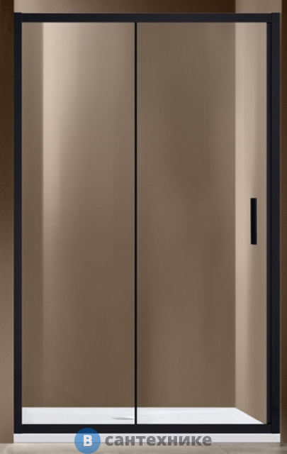 Душевая дверь Vincea Garda VDS-1G150CLB, 1500, черный, стекло прозрачное