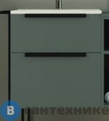 Тумба под раковину Cezares URBAN 55160 с двумя выдвижными ящиками, Grigio opaco, 74x46x62