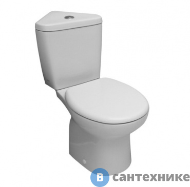 картинка Унитаз с бачком SEREL FRIENDLY угловой с сиденьем микролифт (6706 + 6724 + 150400400003 + 223AF)