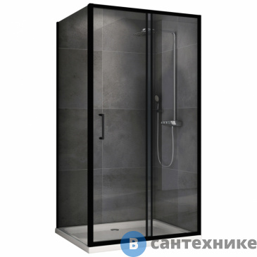 картинка Душевой уголок ABBER Schwarzer Diamant AG30110B5-S50B5 110*50*190, без поддона