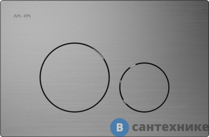 картинка Клавиша смыва AM.PM Pro L I049031 для инсталляции пневматическая, пластик, матовый никель