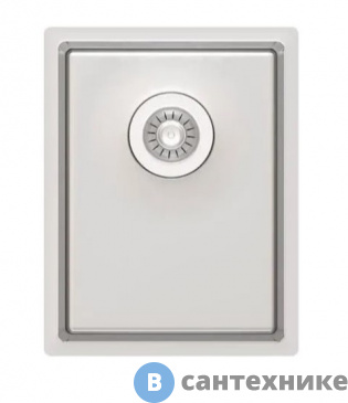 картинка Кухонная мойка Florentina Оптима-HM 300.400.10.10 сатинированная, перелив в чаше (OHM.300.400.B.10.S.10)