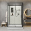 Душевая кабина Niagara Standart ST100/80/15Q/BL/BK (100х80х200) прямоугольник, поддон 15 см, распашная, проф. черный, без крыши