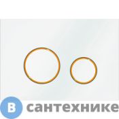 Смывная клавиша KK-POL SPP/041/0/K M11 V3 (белый/ золото глян./ белый)