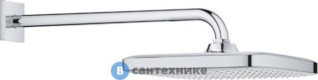 Верхний душ Grohe 26682000 с кронштейном Tempesta 250 CUBE квадратный (хром)
