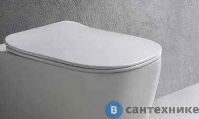 картинка Сиденье съемное Antonio Lupi Komodo FLAT из термоотверждающейся смолы и петлями системы “soft-close”, цвет белый (Сиденье для KOMODO1)