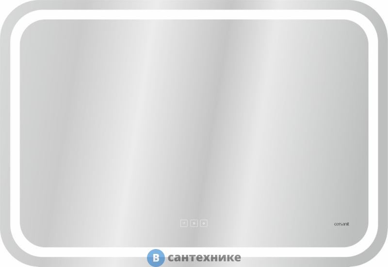 Зеркало Cersanit LED 051 pro 80*55, с подсветкой, антизапотевание, ф-ция звонка (KN-LU-LED051*80-p-Os)
