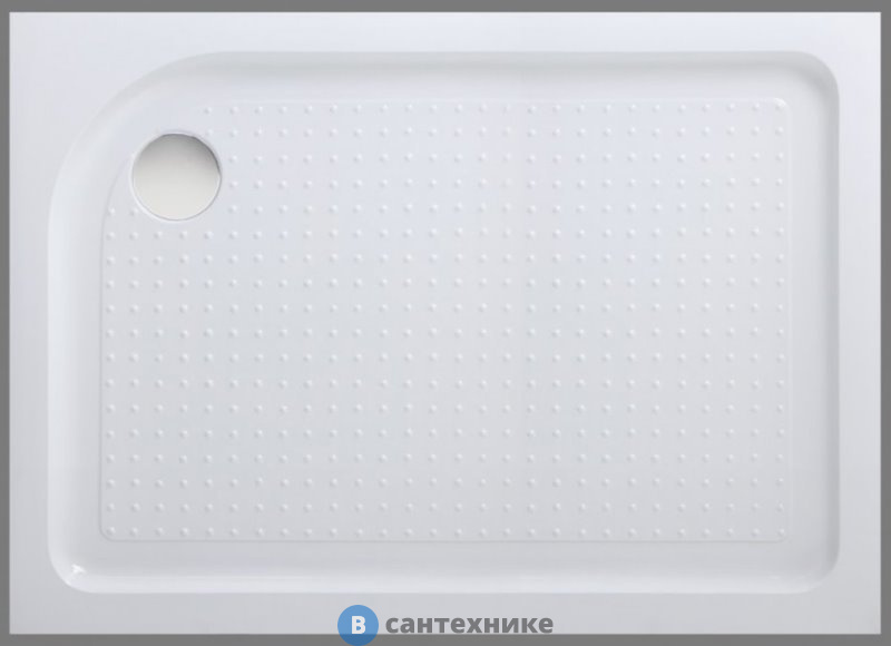 Душевой поддон BelBagno TRAY-BB-AH-100/80-15-W-L (1000х800х150)