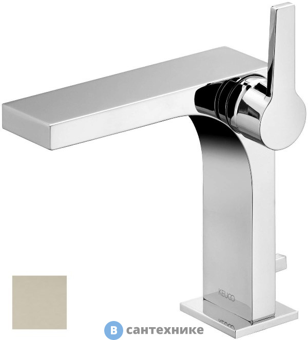 Смеситель Keuco EDITION 11 для умывальника, с гарнитурой, никель шлифованный (51102050000)