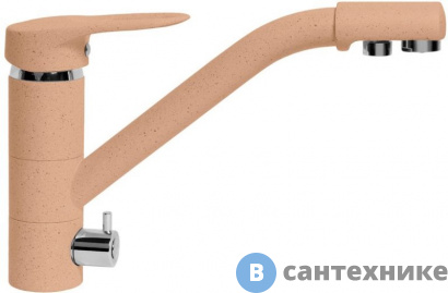 картинка Смеситель АкваГранитЭкс С-6040 пес. (302) для кухни