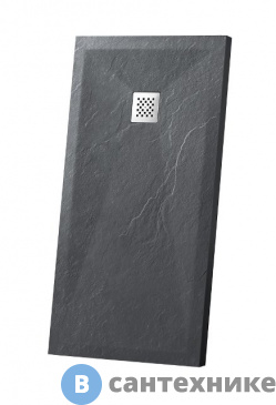картинка Душевой поддон Vincea VST-4SR8012A, 1200*800*25, антрацит из искусственного камня, без сифона