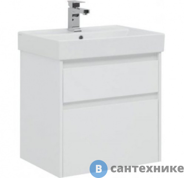 картинка Тумба под раковину Aquanet Nova Lite 60 2 ящ. цв. бел. глянец (242575)