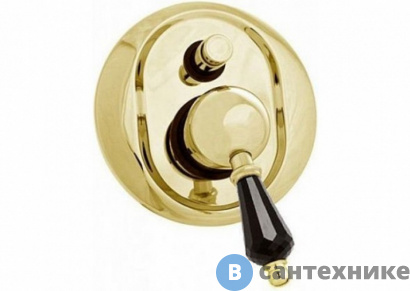 картинка Смеситель Cezares VINTAGE-VDIM-03-Sw-N встраиваемый, для душа с переключателем SwarovNero