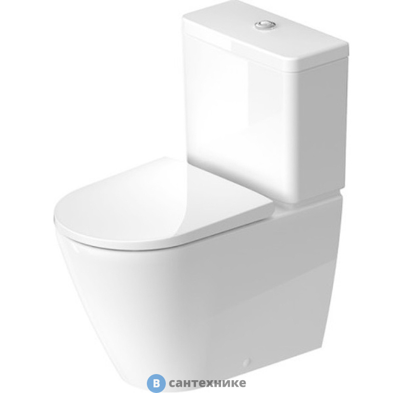 Унитаз Duravit D-Neo 370x650 мм, безободковый, слив универсальный, белый (2002090000), без бачка и сиденья
