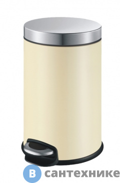 картинка Ведро мусорное WELTWASSER WW ERFIE BG 3L Педальное Бежевый