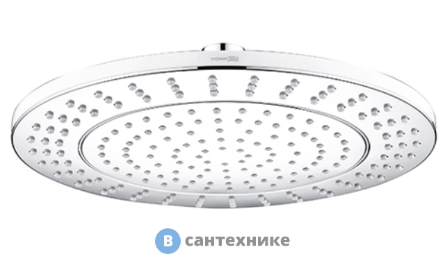 Верхняя душевая насадка WasserKRAFT A067 хромоникелевое покрытие, ABS-пластик