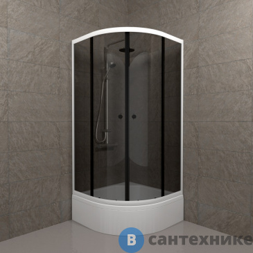 картинка Душевое ограждение Тритон Грэй 90*90 В (сифон D50) (DK375)