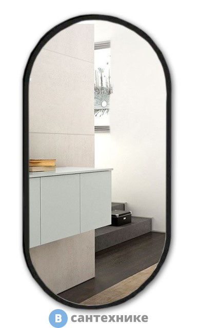 Зеркало AZARIO Виола-лофт 500*1000 без подсветки, рама пластик, гор-вер (ФР-00002431)