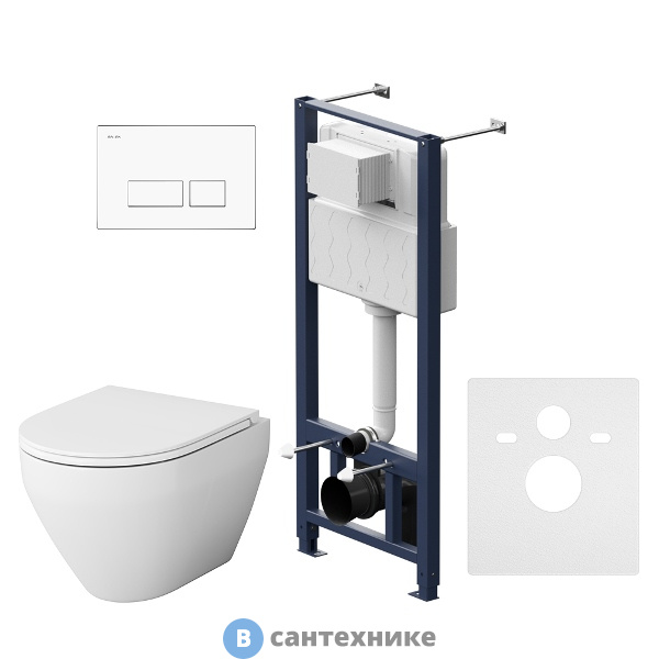 Унитаз с инсталляцией AM.PM IS47001.701700 с клав. Pro S с сид. м/лифт