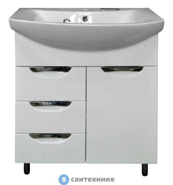 Тумба Loranto Стиль-70/3 (700*860*450) с раковиной Балтика 70 (CS00068934)