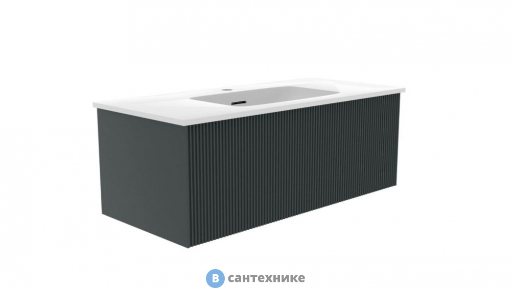 Тумба под раковину La Fenice TERRA Grigio 100 см серая матовая (FNC-01-TER-G-100)