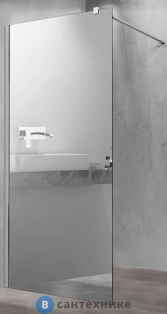 Душевая перегородка Vincea Walk-In VSW-1H900MR, 900*2000, хром, стекло зеркальное