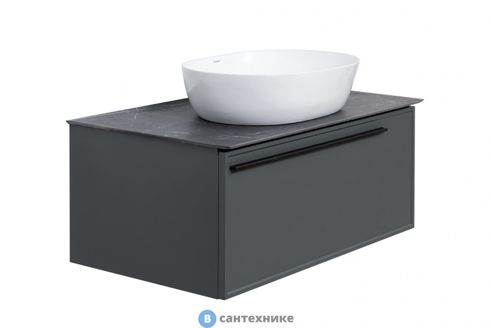 Тумба под раковину La Fenice Elba Grigio 80 см серая матовая (FNC-01-ELB-G-80)