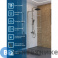 картинка Душевая перегородка BelBagno UNO-L-1-TB-80-C-GM универсальная с односторонним входом, стекло прозрачное, профиль Оружейная сталь, 800x2000 мм