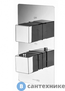 картинка Смеситель WasserKRAFT Alme 1544 Thermo для ванны и душа латунь, хромоникелевое покрытие