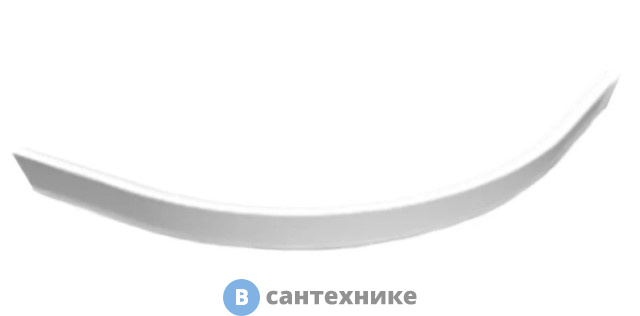 Экран Cezares TRAY-S-R-90-SCR-W полуподиум из искусственного мрамора радиальный 900х900х135, белый (Bianco)